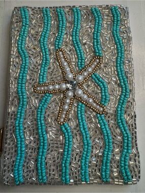 New Starfish ocean seed bead coin pouch